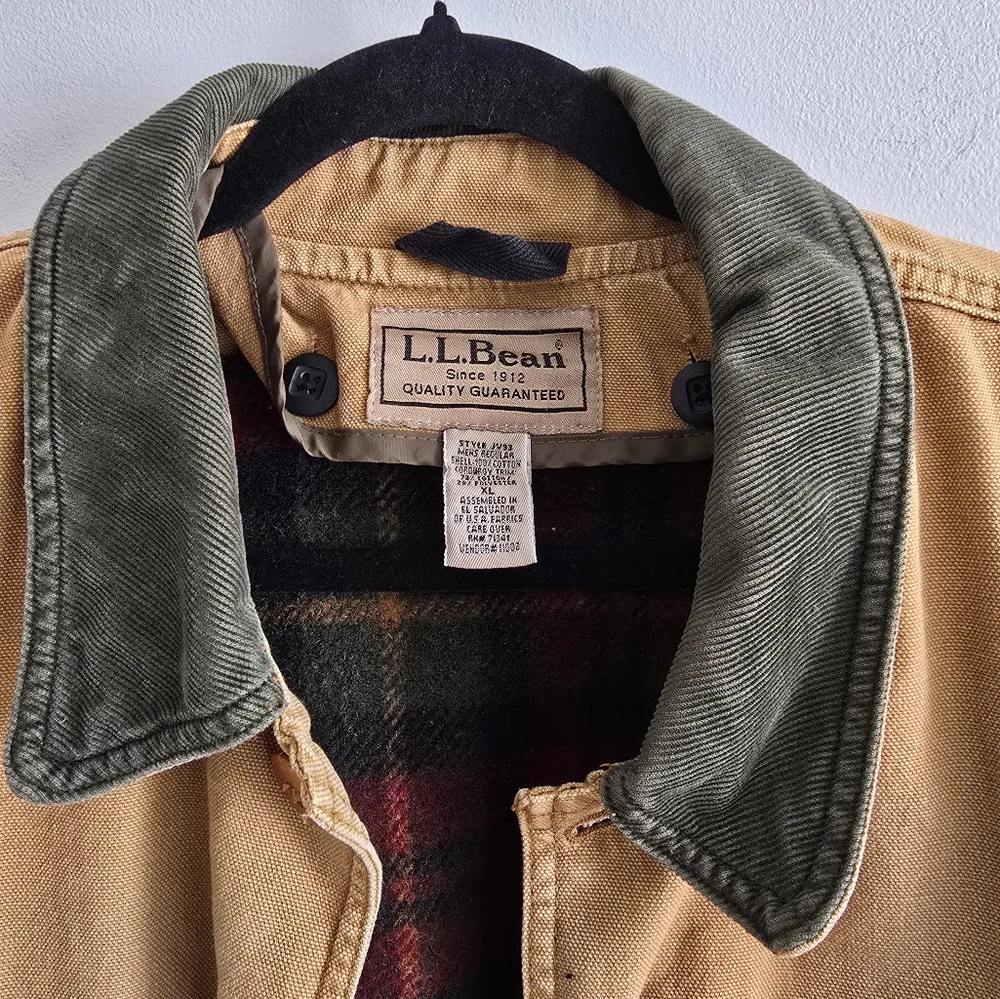 L.L. BEAN Vintage Mens Barn Jacket Field Chore Coat Blanket Lined XL - Picture 2 of 9